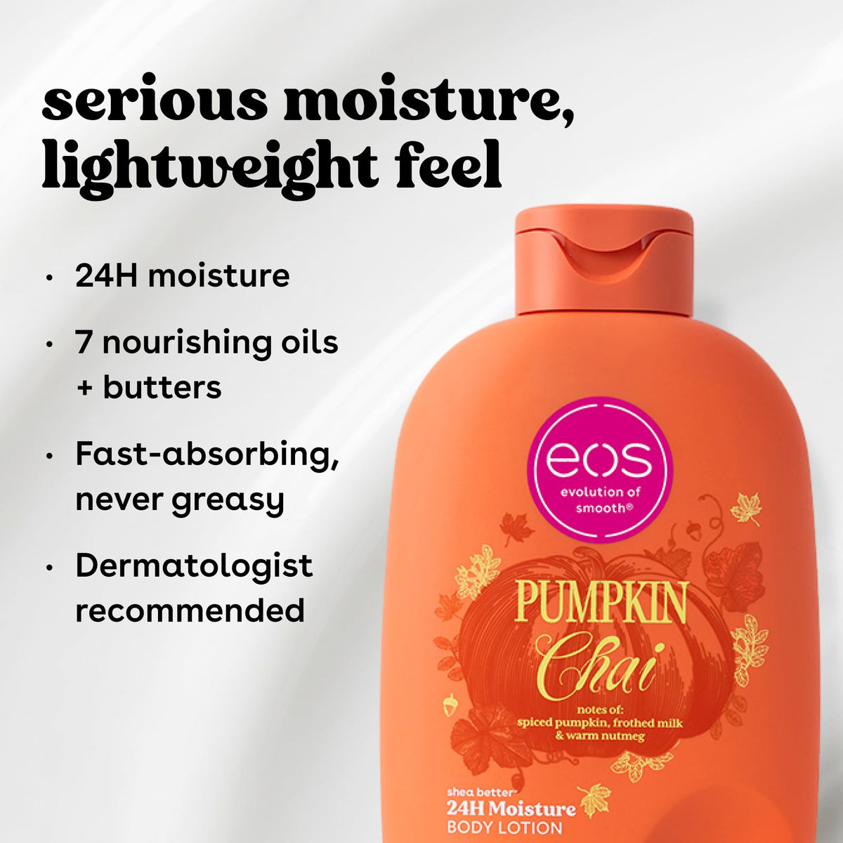 EOS Shea Better Body Lotion- Vanilla Cashmere, 24-Hour Moisture, 16 fl oz.