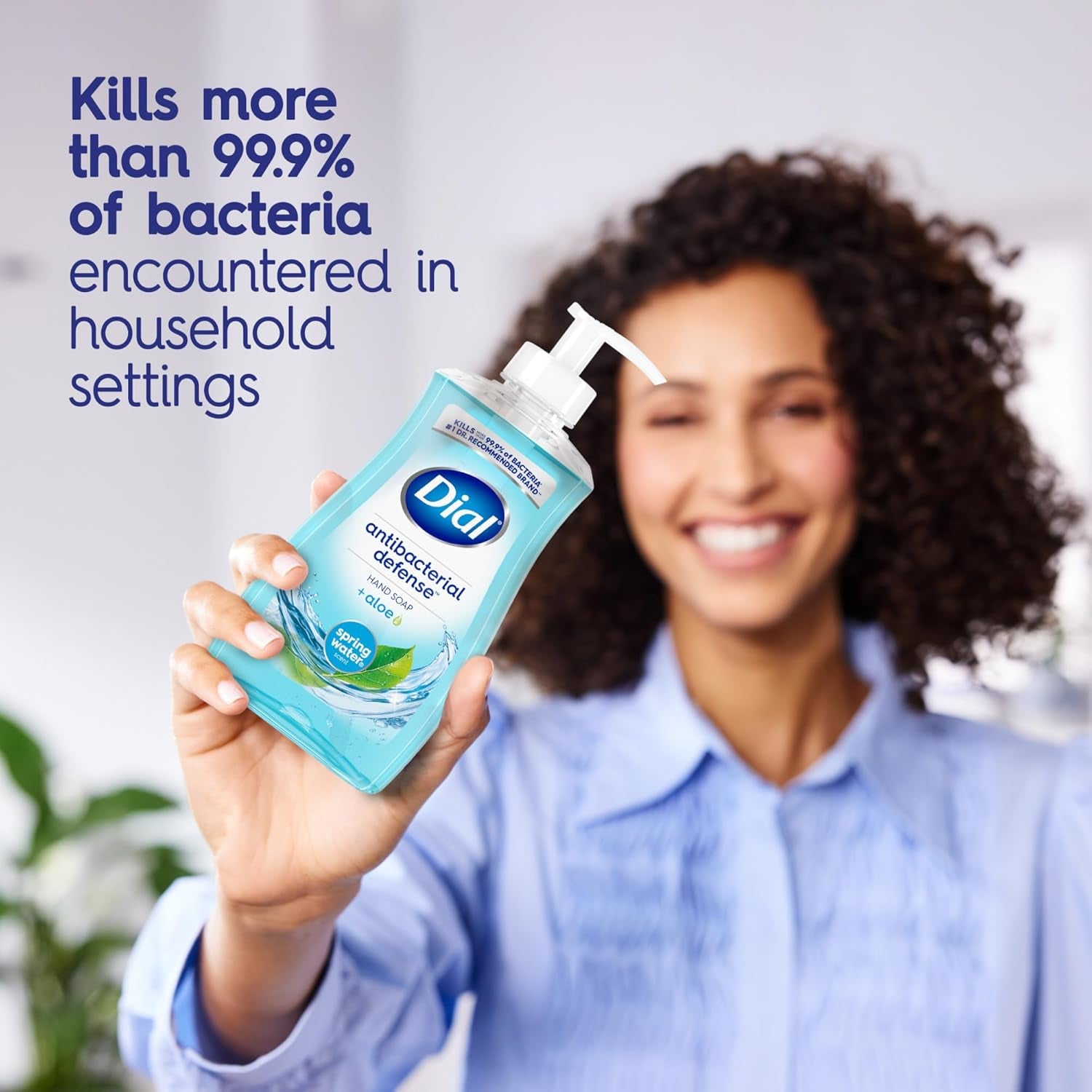 Antibacterial Defense Spring Water Liquid Hand Soap, 52 Fl Oz | Gentle Cleansing with Aloe Vera, Dermatologist Tested, Free from Parabens and Silicones, 3-Pack