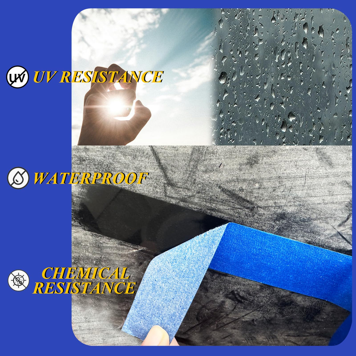 4 Rolls Premium Painters Tape, Blue Tape, Masking Tape, Paint Tape for Multi-Purpose, Painting, Painter's, DIY Crafts Arts (88yd =0.94IN*22yd*4) Decoration Labeling No Residue, Easy Removal