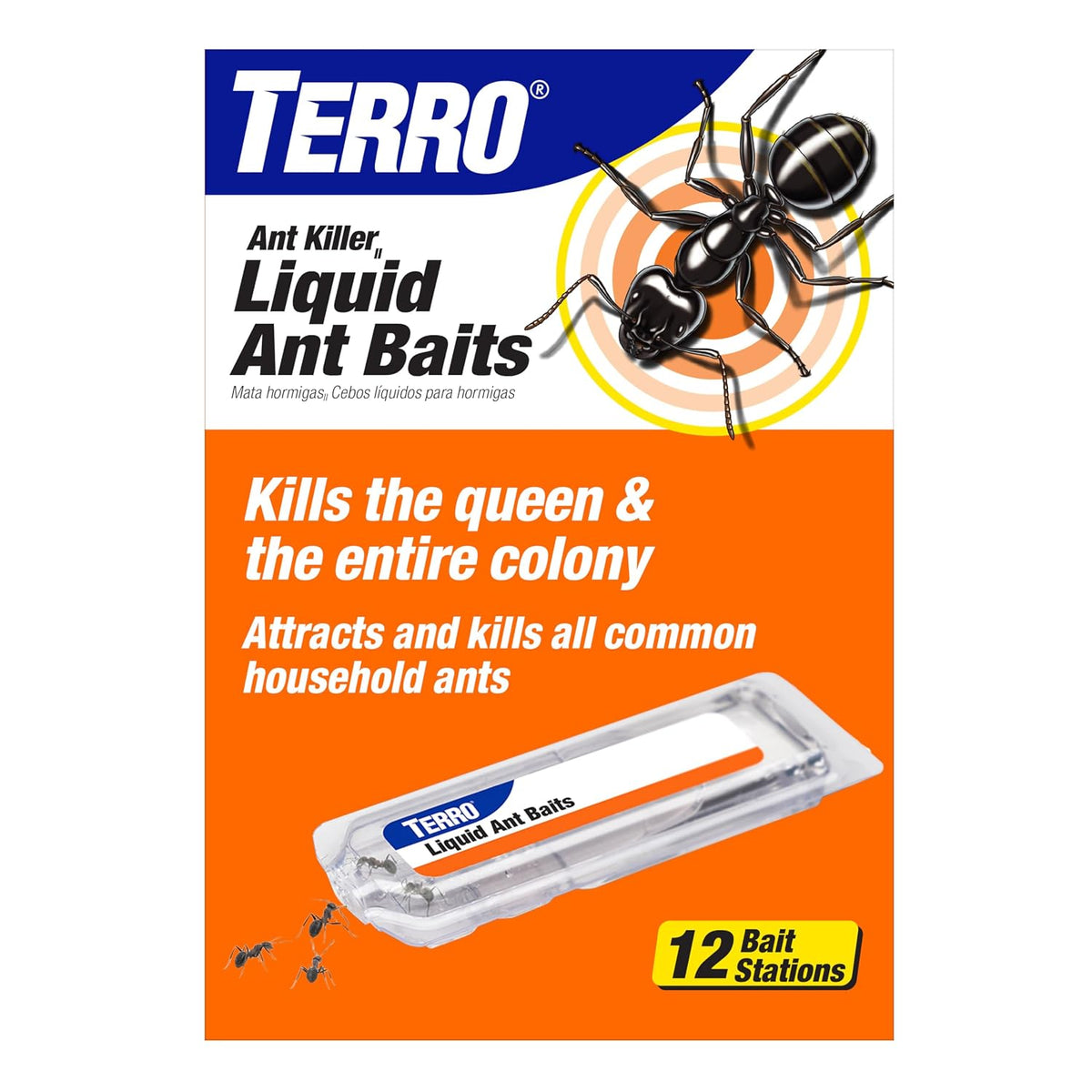 Trampas de cebo para hormigas T300B - Cebo líquido para eliminar hormigas - Sistema de cebo - 12 estaciones de cebo para un control eficaz de hormigas en interiores
