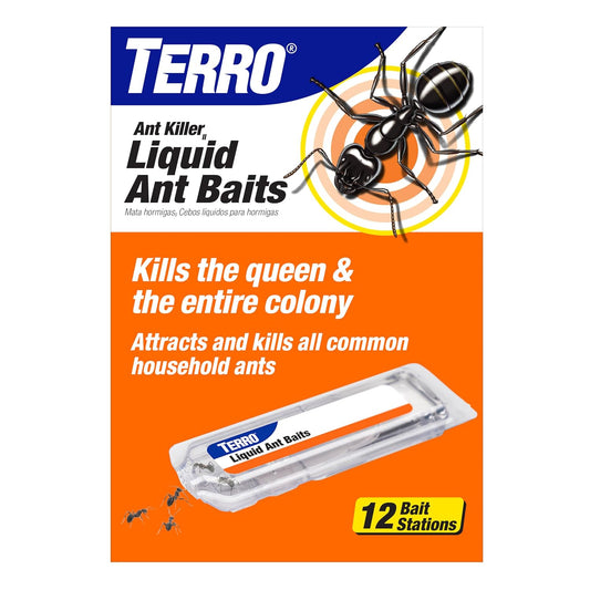 Trampas de cebo para hormigas T300B - Cebo líquido para eliminar hormigas - Sistema de cebo - 12 estaciones de cebo para un control eficaz de hormigas en interiores
