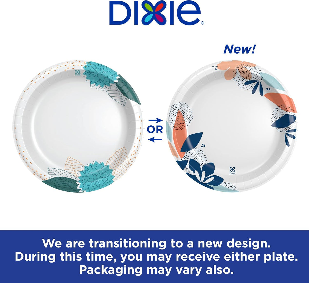 Dixie Large Paper Plates 10 Inch, 150 Ct Disposable Paper Plate Pack