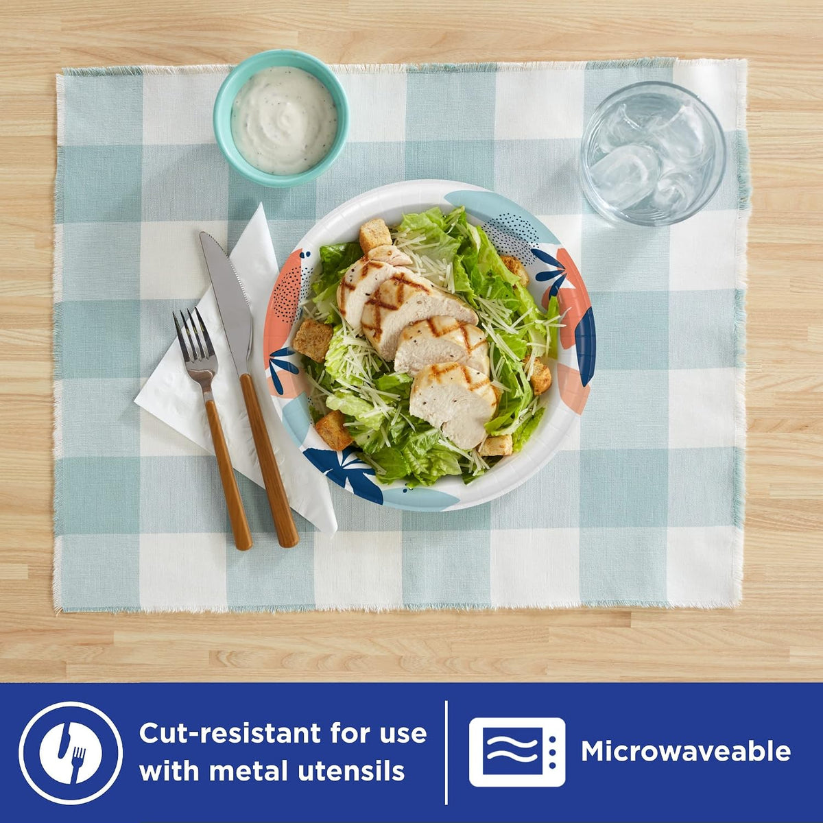 Dixie Large Paper Plates 10 Inch, 150 Ct Disposable Paper Plate Pack