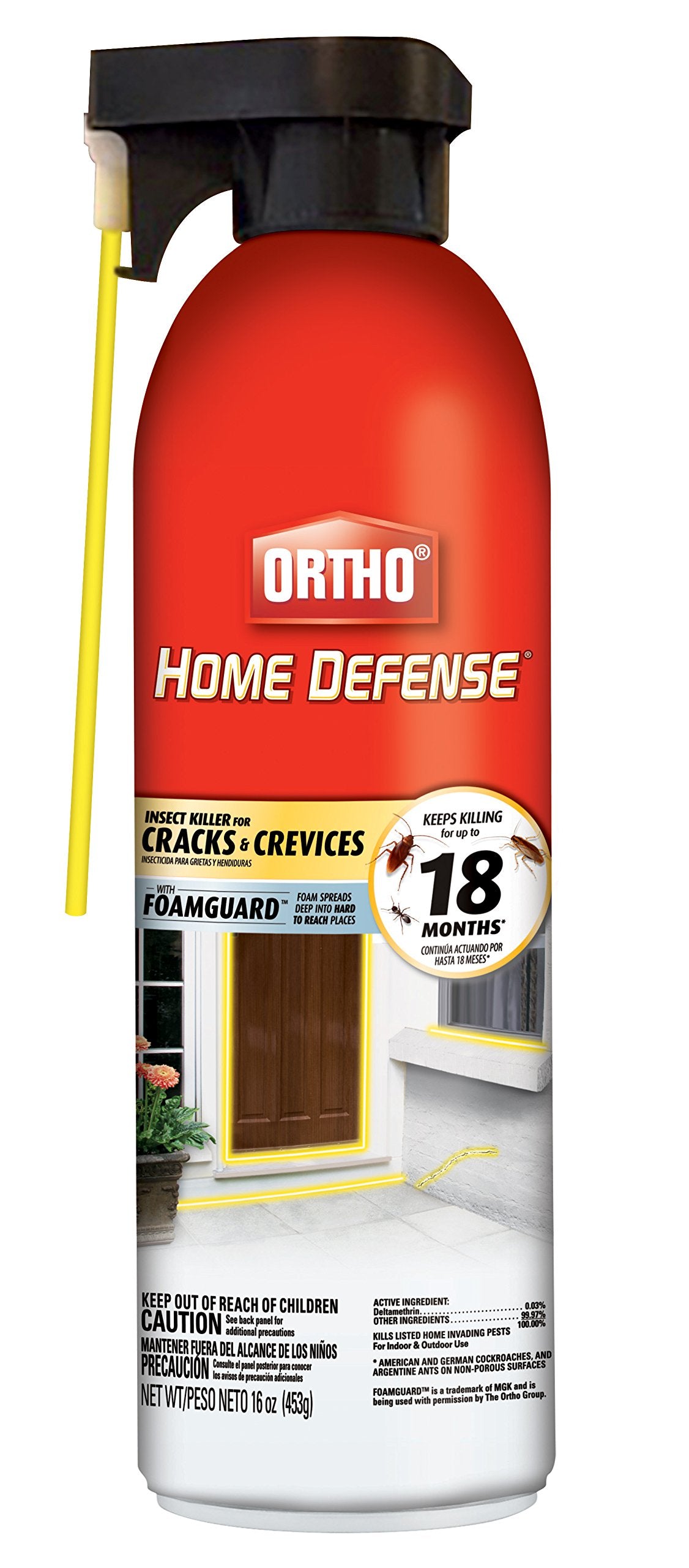 Ortho Home Defense Insect Killer for Indoor & Perimeter2, Wand, 1.33 gal.