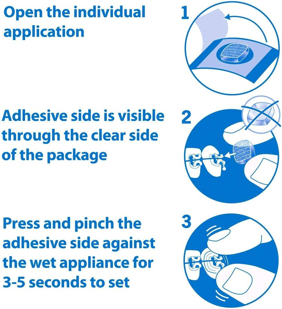 Orthodots CLEAR – 24-Hour Protection | Sticks Better than Dental Wax | Moisture Activated Braces Wax Alternative for Pain Caused by Braces, Clear Aligner Trays, and Other Orthodontic Appliances