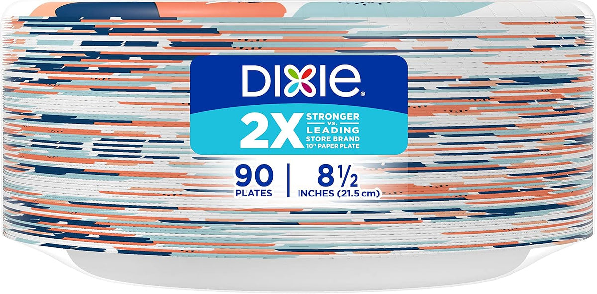 Dixie Large Paper Plates 10 Inch, 150 Ct Disposable Paper Plate Pack