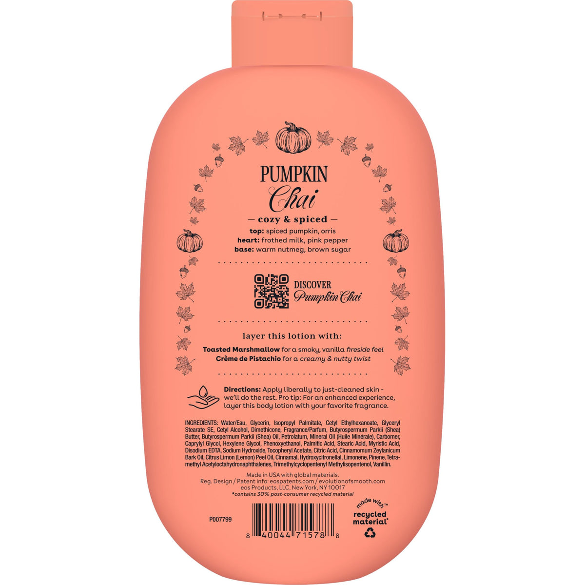 EOS Shea Better Body Lotion- Vanilla Cashmere, 24-Hour Moisture, 16 fl oz.