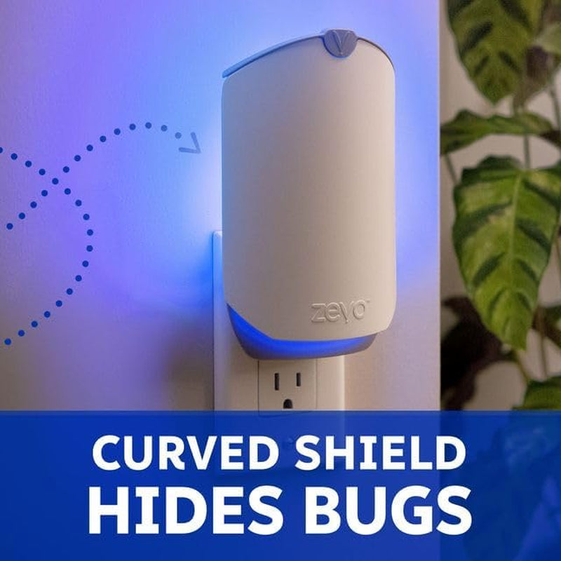 Flying Insect Trap & Cartridge - Plug in Fly Trap & Indoor Bug Catcher for Gnats, House & Fruit Flies - Mess-Free - Use in Any Room - Uses Blue & UV Light (1 Plug in Device & 1 Cartridge)
