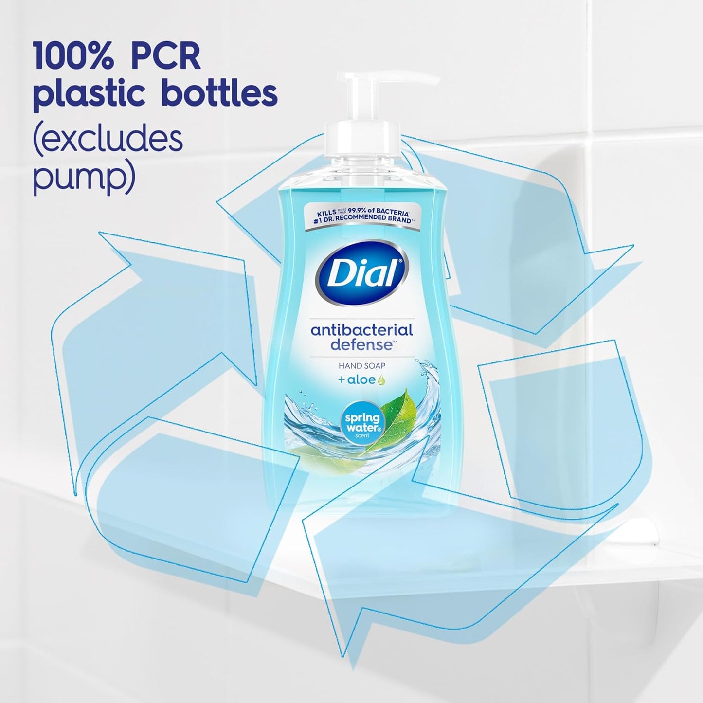 Antibacterial Defense Spring Water Liquid Hand Soap, 52 Fl Oz | Gentle Cleansing with Aloe Vera, Dermatologist Tested, Free from Parabens and Silicones, 3-Pack