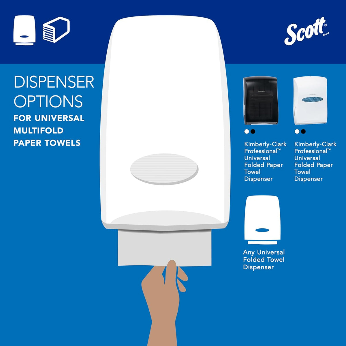 Multifold Paper Towels, Bulk, 12 X 250 Sheets (58091) | Universal, Standard Tier, Absorbency Pockets, Compressed, White, Compatible with Universal Folded Towel Dispensers