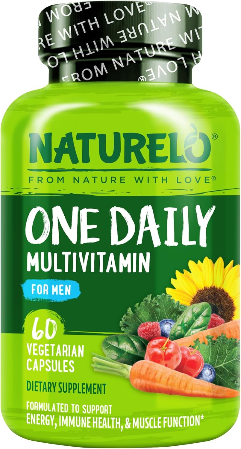 Mens Multivitamins - One Daily Multivitamin for Men with Vitamins, Minerals & Organic Whole Foods, Boost Energy & Health, Non-Gmo, 60 Vegetarian Capsules