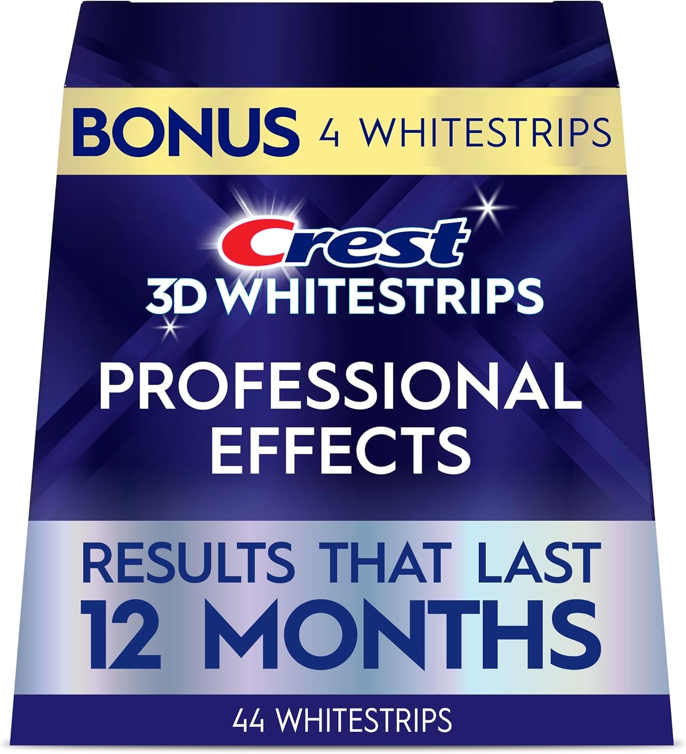 Get 19 Shades Whiter Smile: Professional 3D Teeth Whitening Strips Kit – Enamel-Safe Fast Whitener (22 Treatments, 44 Strips).