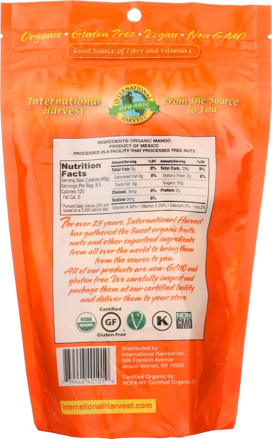 , Organic Mango Slices, 12 Ounce
