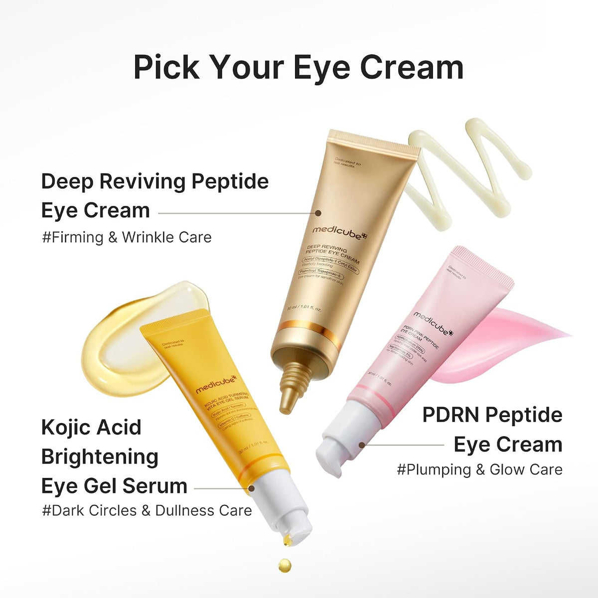 Eye Serum with Deep Reviving Peptide | Eye Treatment Serum with Multi Peptides, Niacinamide & Squalane | Reduces Signs of Aging and Fine Lines | Korean Skincare, 1.01 Fl.Oz