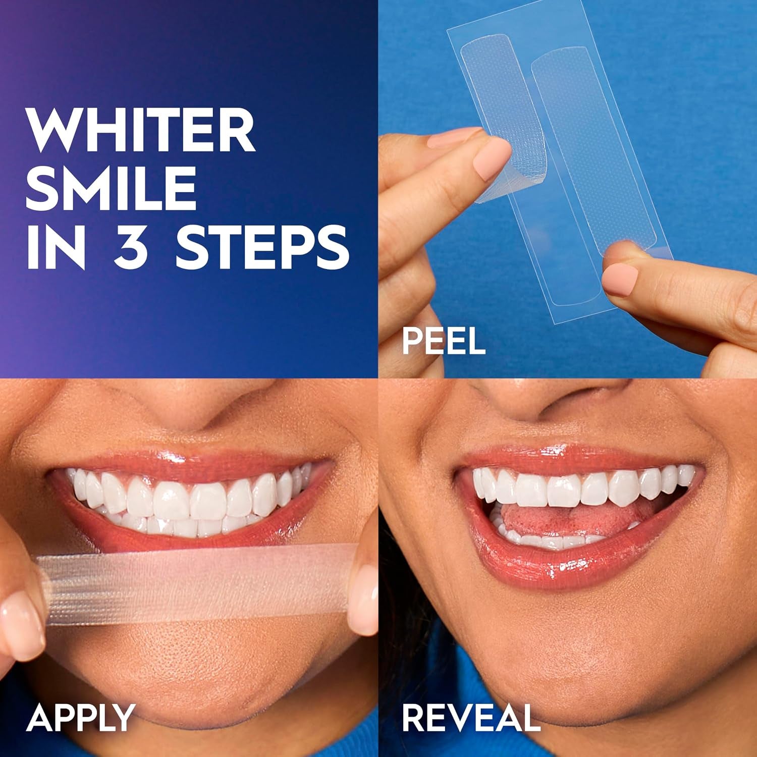 Get 19 Shades Whiter Smile: Professional 3D Teeth Whitening Strips Kit – Enamel-Safe Fast Whitener (22 Treatments, 44 Strips).