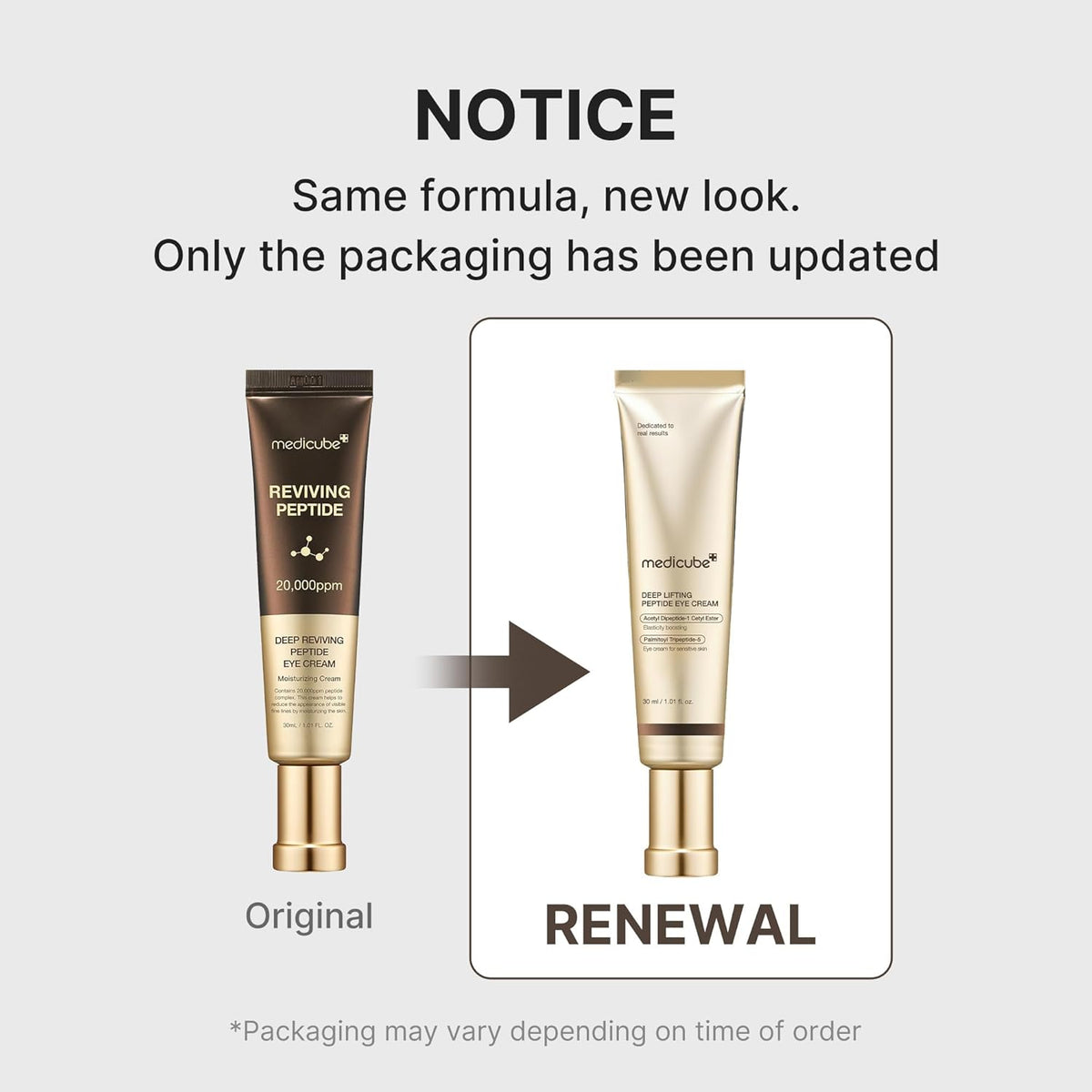 Eye Serum with Deep Reviving Peptide | Eye Treatment Serum with Multi Peptides, Niacinamide & Squalane | Reduces Signs of Aging and Fine Lines | Korean Skincare, 1.01 Fl.Oz