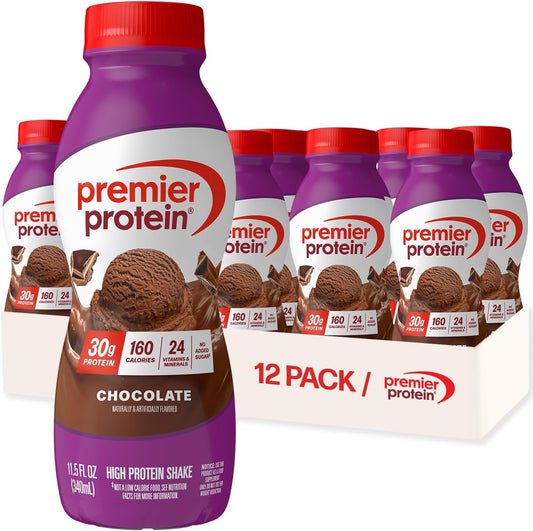Shake, Chocolate, 30G Protein, No Added Sugar, 24 Vitamins & Minerals to Support Immune Health, 11.5 Fl Oz, 12 Pack (Packaging May Vary)