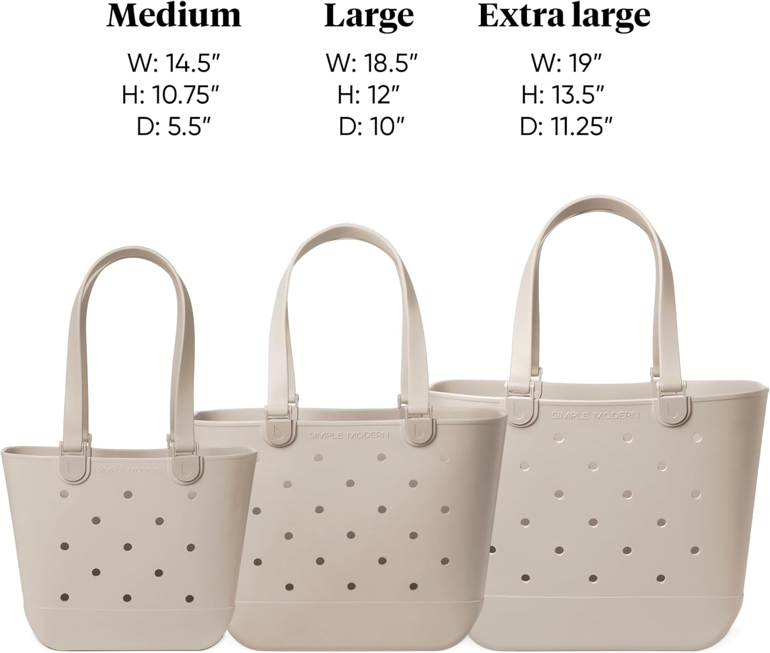 Simple Modern Waterproof Rubber Beach Bag | Extra Large | Blue | Getaway Tote Bag with Zipper Pocket, Beach Tote & Pool Bag for Travel, Boat, Groceries | Beach Essentials | Blue Dune