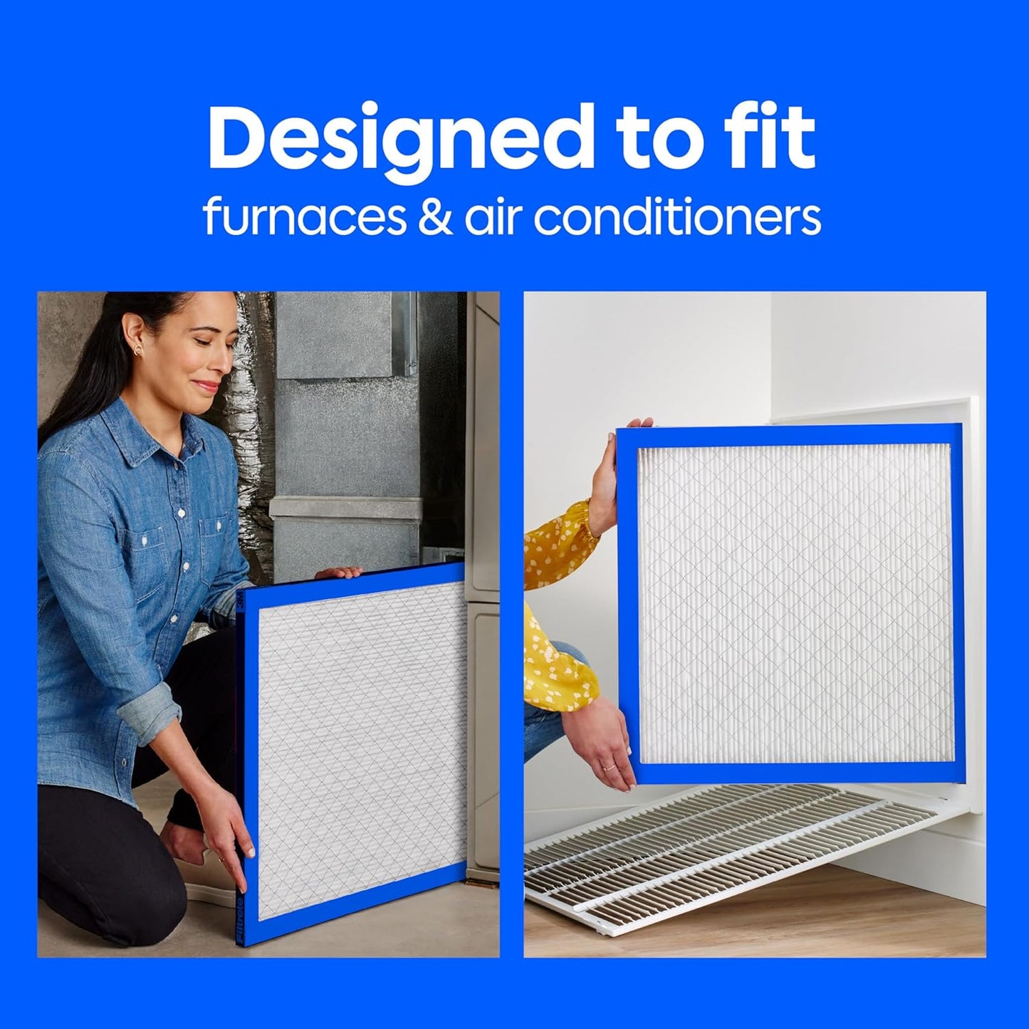 Filtrete 14X14X1 Air Filter, MERV 11, MPR 1000, Allergens & Pet Dander, 3-Month AC and Furnace Filters, Cleaner Air, Reliable Airflow, 2 HVAC Filters (Actual Size 13.68 X 13.68 X 0.81 In)